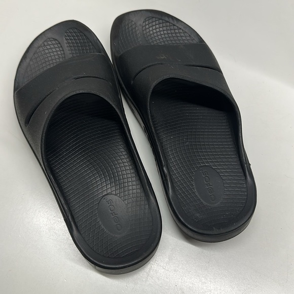 Oofos ooahhh Sandal Slides Slip On Orthopedic Shoes Black Men's Size 12 - Picture 4 of 8
